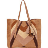 Patchwork Tote With Tassel