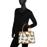 Butterfly Saffiano Dome Satchel