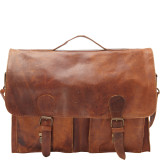 Soft Leather Laptop Messenger Bag and Brief