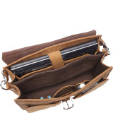 14" Medium Leather Laptop Briefcase