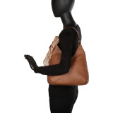 Cargo Pebble Leather Hobo with Scarf