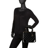 Shiny Quilted Small Satchel Bag