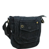 Tall 8" Small Canvas Slim Sling Shoulder Bag