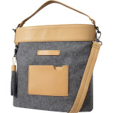 Boheme Crossbody/Handbag Boiled Wool Genuine Leather