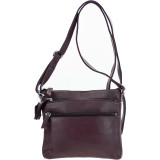 Soft Drum Dyed Leather 3 Zip Crossbody