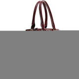 Patent Faux Leather Croco Embossed Chain Strap Satchel