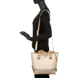 Two Tone Top Handle Tote Bag