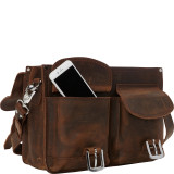 14" Leather Laptop Briefcase
