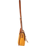 Three Tone Saddle Crossbody Handbag