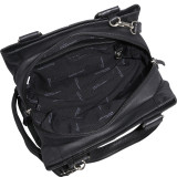 Three Compartment Top Zip Satchel