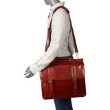 Luxurious Italian Leather Laptop Briefcase
