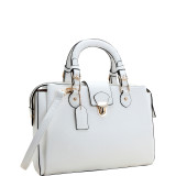 Satchel with Front Snap Lock Accent