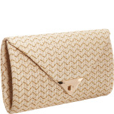 Straw Clutch In Chevron