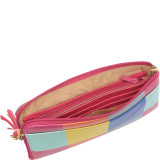 Color Block Squares Expandable Wallet with Removable Strap