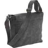 Vertical Simple Distressed Leather Messenger Bag