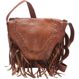 Leather Fringed Western Cross Body Bag