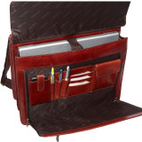 Luxurious Italian Leather Laptop Briefcase