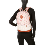 Strawberry Printed With Lace On Cotton Laptop Backpack