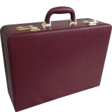 Large Expandable Faux Leather Attaché Case