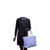 Quilted Tote with Chain Handles