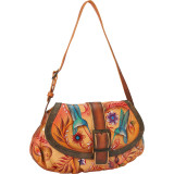 Small Ruched Flap Shoulder Handbag