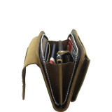 8.5" Large Leather Clutch Bag