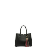 June Double Handle Tassel Tote