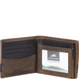 RFID Secure Mens Center Wing Wallet with Coin Pocket