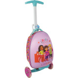 Dora Citi Girls Kids Carry-On with Foldable Scooter Attached