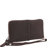 Full Grain Leather Long Shape Zipper Wallet