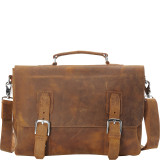 Full Grain Leather Laptop Bag with Clasp Lock