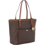 Jet Set Large Top Zip Snap Pocket Tote
