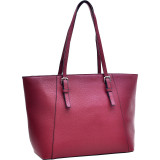 Faux Leather Buckle Strap Tote