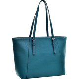 Faux Leather Buckle Strap Tote