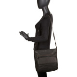 Two Top Zip Front Flap Organizer Crossbody