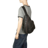 Distressed Leather Crossbody Bag