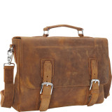 Full Grain Leather Laptop Bag with Clasp Lock