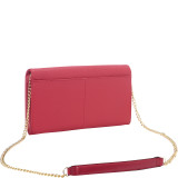 Pebble Leather Clutch with Removable Chain Strap