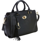 Turn-Lock Multi-Compartment Satchel