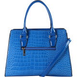 Faux-leather Double-handle Handbag