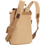 Hiking Sport Cowhide Leather Cotton Canvas Backpack