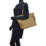 2-in-1 Patent Faux Leather Trim Tote
