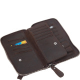 Full Grain Leather Long Shape Zipper Wallet