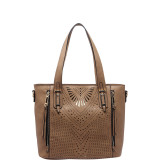 Faye Drive Laser-Cut Shoulder Bag