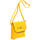 Gold-Tone Bow Crossbody Bag