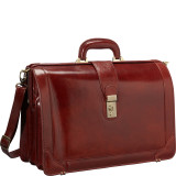 Luxurious Italian Leather 17" Laptop Briefcase