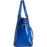 Faux-leather Double-handle Handbag