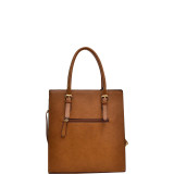 Structured Faux Leather Tote