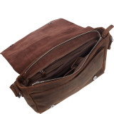 Full Grain Leather Asymmetrical Messenger Bag