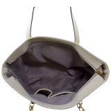 Large Saffiano Faux Leather Tote with Minimal Accent Hardware